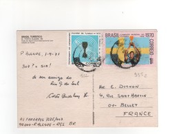 Timbres Yvert N° 932 , 935 , Sur CP, Carte Postale , Postcard Du 01/09/1971 Pour La France - Storia Postale
