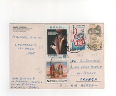 Timbres Yvert N° 870 , 875 , 947 , 954 , Sur CP, Carte Postale , Postcard Du 05/10/1971 Pour La France - Brieven En Documenten