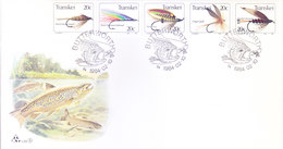 TRANSKEI / SOUTH AFRICA : FIRST DAY COVER WITH INFORMATION BROCHURE INSIDE : BUTTERWORTH / FISHING FLIES - 10-02-1984 - Transkei