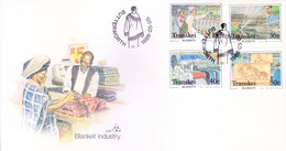 TRANSKEI / SOUTH AFRICA : FIRST DAY COVER WITH INFORMATION BROCHURE INSIDE : BLANKET INDUSTRY - 05-05-1988 - Transkei