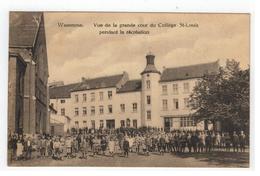 Waremme.  Vue De La Grande Cour Du Collège St-Louis Pendant La Récréation. 1924 - Waremme