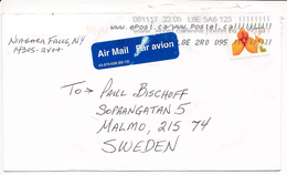Mi 2454 BC Solo Cover Flowers - 8 November 2017 To Sweden - Covers & Documents