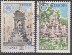 EUROPA 1978 USED COMPLETE SET FROM FRANCE.ARCHITECTURE.FOUNTAIN OF THE INNOCENTS/ FLORAL PARK FOUNTAIN - 1983