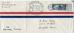 ETATS-UNIS LETTRE PAR AVION AVEC CACHET "LINDBERGH AGAIN FLIES THE AIR MAIL" DEPART SAINT LOUIS FEB 20 1928 POUR LES.... - 1c. 1918-1940 Brieven