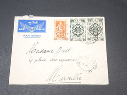 INDE - Enveloppe De Pondichéry Pour Marseille , Affranchissement Plaisant - L 19539 - Briefe U. Dokumente