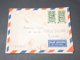 INDE - Enveloppe De Pondichéry Pour Marseille , Affranchissement Plaisant - L 19542 - Cartas & Documentos