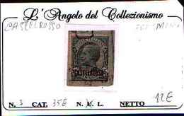84890) EGEO-CASTELROSSOL15 C.-LEONISOPRA STAMPATA - N.3--USATO SU FRAMMENTO - Castelrosso