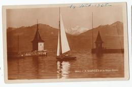 Suisse Vaud Morges Voilier 1928 Et Le Mont Blanc 3640 - Morges