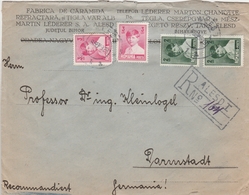 Roumanie Lettre Recommandée  Pour L'Allemagne 1929 - Marcofilie