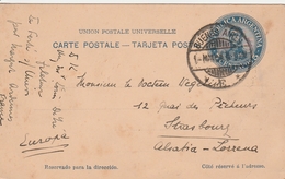 Argentine Entier Postal Pour L'Alsace 1909 - Entiers Postaux