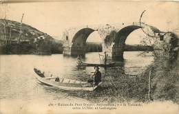 30   GALLARGUES  RUINES DU PONT BOMAIT AMBRUSSUM SUR LE VIDOURLE ENTRE LUNEL ET GALLARGUES - Gallargues-le-Montueux