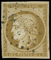 EMISSION DE 1849 - 1    10c. Bistre-jaune, Oblitéré PC 34( )9, TB. Br - 1849-1850 Ceres