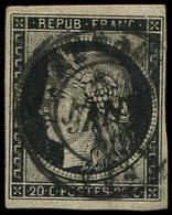 EMISSION DE 1849 - 3a   20c. Noir Sur Blanc, Obl. Càd T15 5 JANV 49, Clair, Frappe Moyenne, B/TB - 1849-1850 Cérès