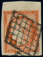 EMISSION DE 1849 - 5    40c. Orange, Petit Bdf, Obl. GRILLE, TB/TTB. C - 1849-1850 Ceres