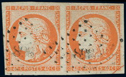 EMISSION DE 1849 - 5    40c. Orange, PAIRE Obl. PC 898, TB/TTB. C - 1849-1850 Ceres