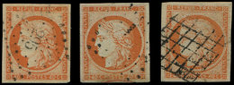 EMISSION DE 1849 - 5    40c. Orange, 3 Ex. Oblitérés, TB - 1849-1850 Ceres