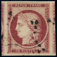 EMISSION DE 1849 - 6     1f. Carmin, Marges énormes, 2 Voisins, Oblitération Légère, Superbe - 1849-1850 Ceres