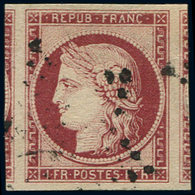 EMISSION DE 1849 - 6     1f. Carmin, Marges énormes, 2 Voisins, Oblitération Légère, Superbe - 1849-1850 Cérès