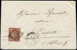 Let EMISSION DE 1849 - 6A    1f. Rouge-brun, Obl. GRILLE S. Env., Càd T15 CLERMONT FERRAND 3/1/50, Jolie Nuance, TB, Cer - 1849-1850 Ceres