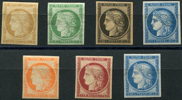 * EMISSION DE 1849 - R1f/R8f, Les 7 Valeurs, REIMPRESSIONS, TB - 1849-1850 Ceres