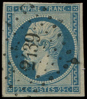 EMPIRE NON DENTELE - 15   25c. Bleu, Oblitéré PC 2439, TB. C - 1853-1860 Napoléon III