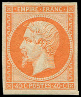 ** EMPIRE NON DENTELE - 16   40c. Orange, Fraîcheur Postale, TTB - 1853-1860 Napoleon III