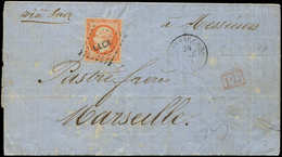 Let EMPIRE NON DENTELE - 16   40c. Orange, Obl. Los. CECA S. LAC De SAIGON, Càd CORPS EXP. CHINE 28/11/61, TB - 1853-1860 Napoleone III