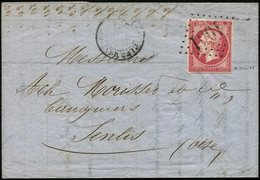 Let EMPIRE NON DENTELE - 17Ba 80c. Rose Vif, Obl. GC 1051 S. LAC Du 18/2/63, Càd T15 CLERMONT-DE-L'OISE, TB - 1853-1860 Napoleon III