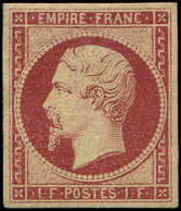 * EMPIRE NON DENTELE - 18    1f. Carmin, Très Frais Et TB - 1853-1860 Napoleon III