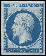 ** EMPIRE NON DENTELE - R15c 25c. Bleu, REIMPRESSION, Fraîcheur Postale, TB - 1853-1860 Napoleon III