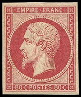 ** EMPIRE NON DENTELE - R17Ah 80c. Carmin, REIMPRESSION, Fraîcheur Postale, TTB - 1853-1860 Napoleon III