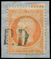 EMPIRE DENTELE - 23   40c. Orange, Obl. P.D ITALIEN S. Fragt, TB - 1862 Napoléon III