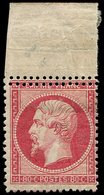 * EMPIRE DENTELE - 24   80c. Rose, Bdf, DOUBLE PIQUAGE En Haut, TB - 1862 Napoleon III