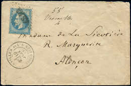 Let EMPIRE LAURE - 29B  20c. Bleu, Obl. AS.NA S. Env., Càd VERSAILLES ASSEMBLEE Natle 19/6/71, TB - 1863-1870 Napoléon III Con Laureles