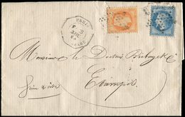 Let EMPIRE LAURE - 29B Et 31 Obl. Etoile S. LAC, Càd Octog. LEX R. St Lazare 3/11/68, TB - 1863-1870 Napoleon III With Laurels