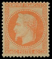 * EMPIRE LAURE - 31b  40c. Orange Vif Sur Paille, Forte Ch., Sinon TB - 1863-1870 Napoléon III Lauré