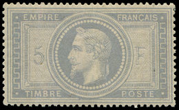 * EMPIRE LAURE - 33    5f. Violet-gris, Pelurage à L'emplacement De La Ch. Mais Néanmoins Très Frais Et TB. C - 1863-1870 Napoléon III Lauré