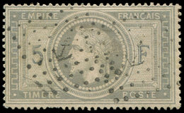 EMPIRE LAURE - 33    5f. Violet-gris, Obl. ANCRE, Défx, B/TB - 1863-1870 Napoleon III With Laurels