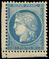 * SIEGE DE PARIS - 37   20c. Bleu, Cdf, Gomme Jaunie, TB - 1870 Siege Of Paris