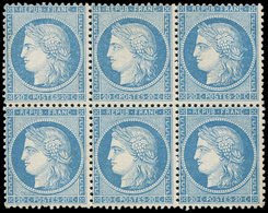 (*) SIEGE DE PARIS - 37   20c. Bleu, BLOC De 6, Un Ex. 2 Infimes Cl., Les Autres TB - 1870 Siege Of Paris