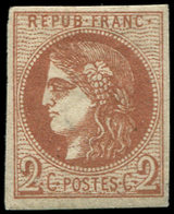 * EMISSION DE BORDEAUX - 40B   2c. Brun-rouge, R II, TB. C Et Br - 1870 Bordeaux Printing