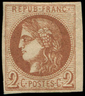 * EMISSION DE BORDEAUX - 40Bb  2c. MARRON, R II, TB. C - 1870 Bordeaux Printing