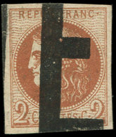 EMISSION DE BORDEAUX - 40B   2c. Brun-rouge, R II, Obl. TYPO, TB - 1870 Emisión De Bordeaux