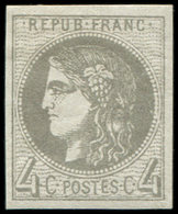 * EMISSION DE BORDEAUX - 41Bd  4c. Gris Foncé, R II, TB - 1870 Bordeaux Printing