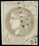 EMISSION DE BORDEAUX - 41B   4c. Gris, R II, Oblitéré GC, TB - 1870 Emisión De Bordeaux