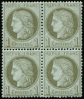 * CERES DENTELE - 50    1c. Vert-olive, BLOC De 4, Bon Centrage, TB - 1849-1876: Periodo Clásico