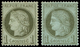 * CERES DENTELE - 50 Et 50a, 1c. Vert-olive Et Vert Bronze, TB - 1849-1876: Periodo Clásico