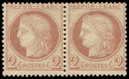 * CERES DENTELE - 51    2c. Rouge-brun, PAIRE, TB - 1849-1876: Periodo Clásico