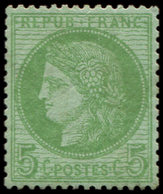 * CERES DENTELE - 53    5c. Vert-jaune Sur Azuré, Très Bon Centrage, TTB - 1849-1876: Periodo Classico