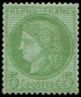 * CERES DENTELE - 53    5c. Vert-jaune Sur Azuré, Très Bon Centrage, TTB - 1849-1876: Periodo Clásico